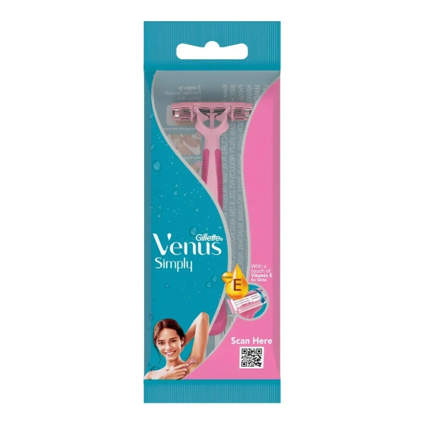 Procter and Gamble Gillette Simply Venus 3 Hair Removal Razor for Women - 1Pcs