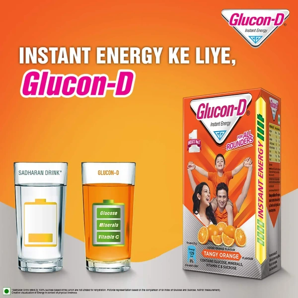 zydus wellness Glucon-D Tangy Orange Glucose Powder - 1kg