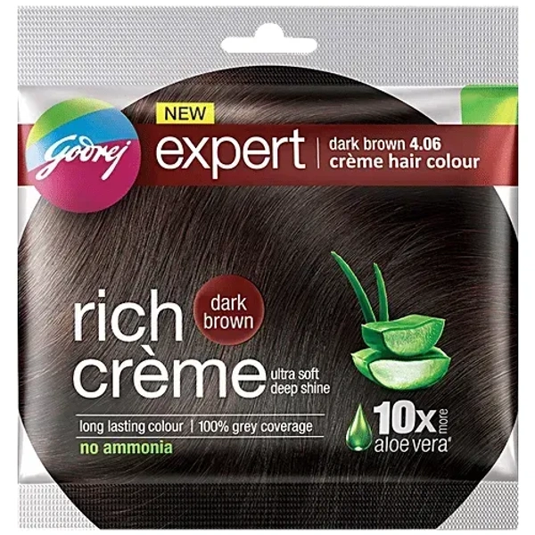 Godrej Consumer Products Ltd. Godrej Expert Rich Crème Hair Colour Shade 4.06 Dark Brown - 20gm+20ml