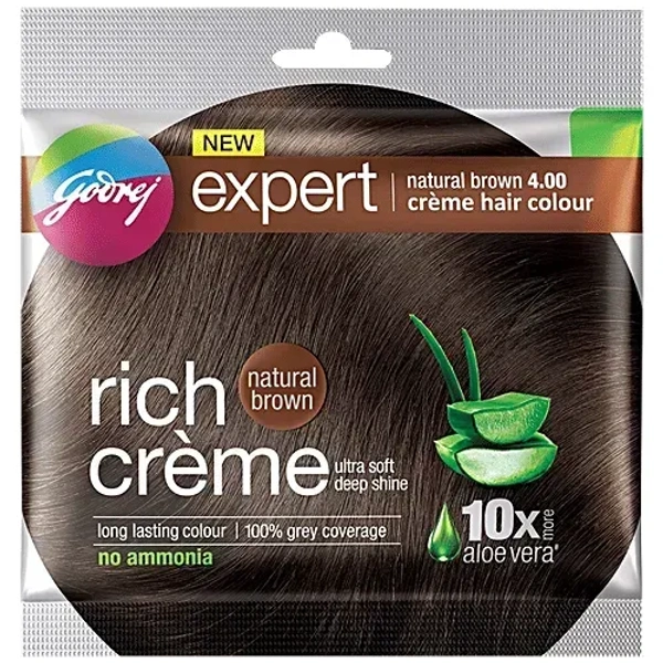Godrej Consumer Products Ltd. Godrej Expert Rich Crème Hair Colour Shade 4.0 Natural Brown - 11g+11ml