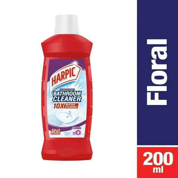 Reckitt Benckiser Harpic Bathroom Cleaner Liquid Red Harpic Bottle 200ml - 200ml