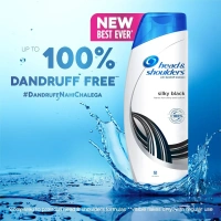 Procter and Gamble Head & Shoulders Silky Black Anti Dandruff Shampoo - 340ML
