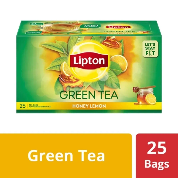 Lipton Green Tea, Honey Lemon, 25 Tea Bags 32.5 Grams (1.3 g each) - 25Bag*(Each 1.3gm)