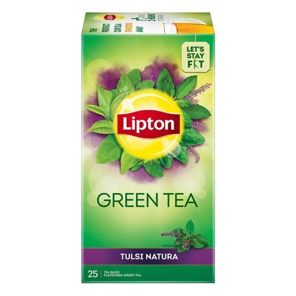 Lipton Tulsi Natura Green Tea, 25 Tea Bags 32.5 Grams (1.3 g each) - 25Bag*(Each 1.3gm)
