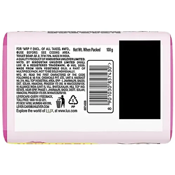 Lux Rose & Vitamin E Soft Glowing Skin Soap 5*100gm - 5*100gm