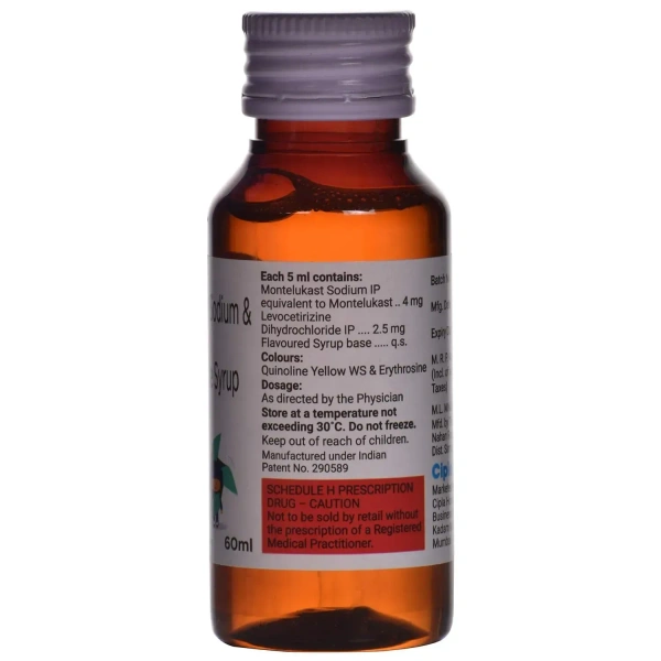 Cipla Montair LC Kid - Bottle of 60 ml Syrup - 60 ml