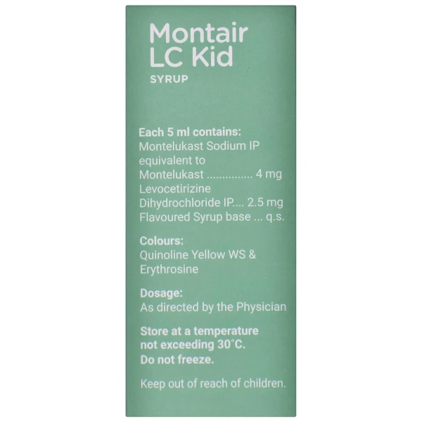 Cipla Montair LC Kid - Bottle of 60 ml Syrup - 60 ml