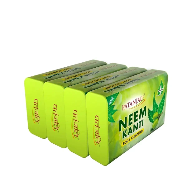 Patanjali Ayurved Limited Neem Kanti Body Cleanser (75 gm)- Pack of 4 - (4*1)75gm
