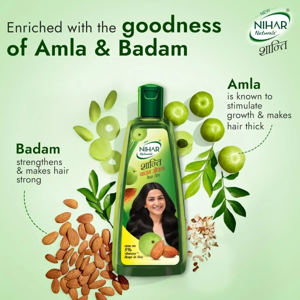 Marico Nihar Naturals Shanti Amla Badam Hair Oil, 29ml - 29ml