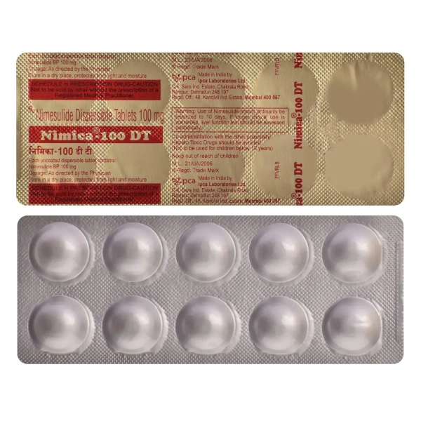 Nimica 100 DT - Strip of 10 Tablets