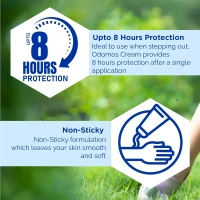Dabur Odomos Non-Sticky Mosquito Repellent Cream With Vitamin E & Almond 50gm - 50gm