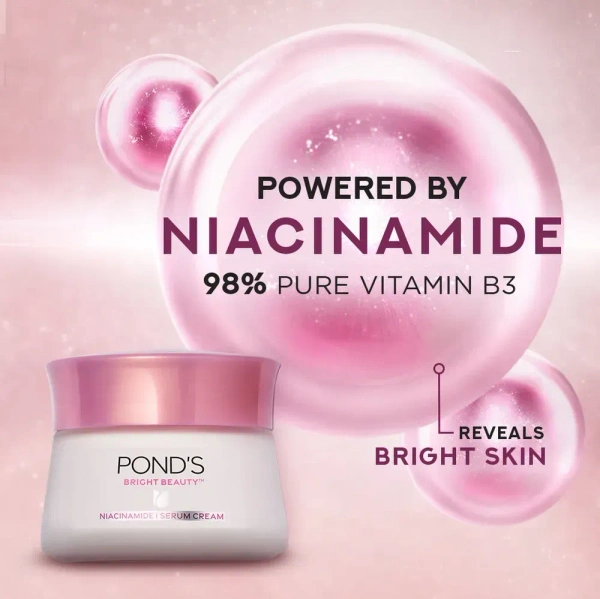 POND'S Bright Beauty Anti-Spot Serum Cream with Niacinamide and SPF 15 PA++, Fades Dark Spots - 35gm