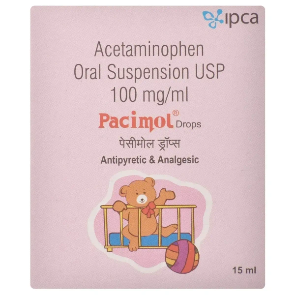 Ipca Laboratories Pacimol - Bottle of 15 ml Oral Drops Brand: Pacimol - 15 ml