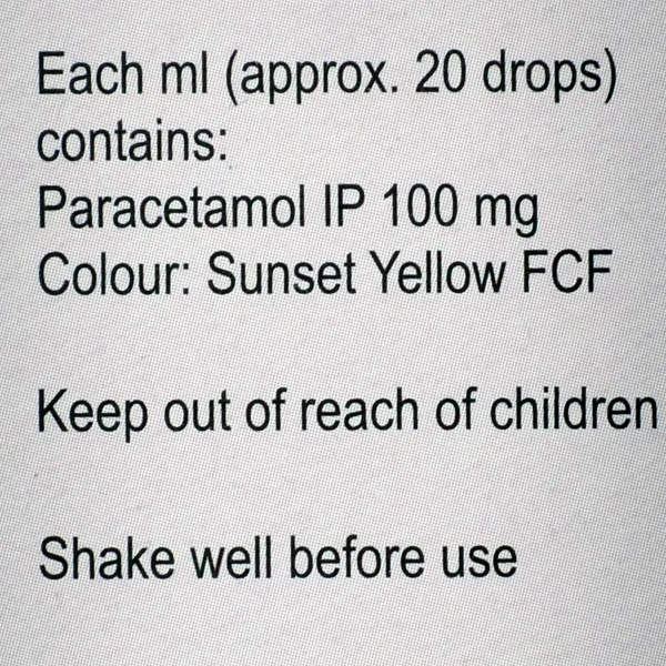 Ipca Laboratories Pacimol - Bottle of 15 ml Oral Drops Brand: Pacimol - 15 ml