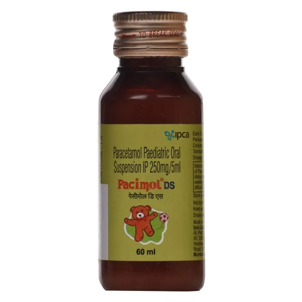Ipca Laboratories Pacimol DS - Bottle of 60 ml Oral Suspension - 60 ml