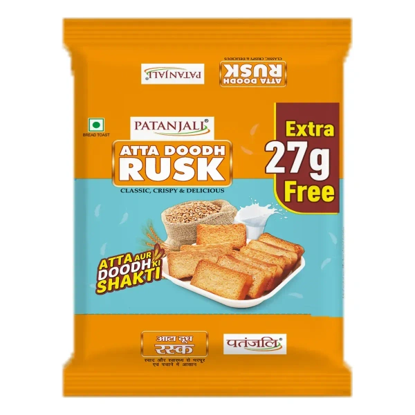 Patanjali Foods Limited Patanjali Atta Doodh Rusk - 300gm