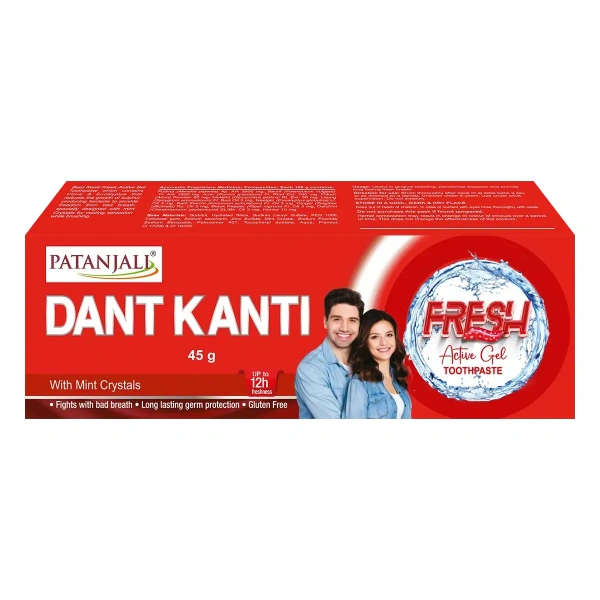 Patanjali Ayurved Limited Dant Kanti Fresh Active Gel Toothpaste - 45gm