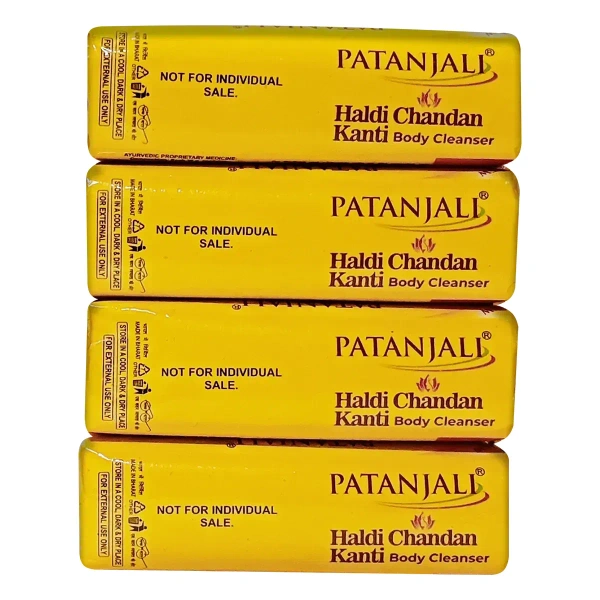 Patanjali Ayurved Limited Patanjali Haldi Chandan Kanti Body Cleanser-(4x1) 75 G - (4x1) 75 G