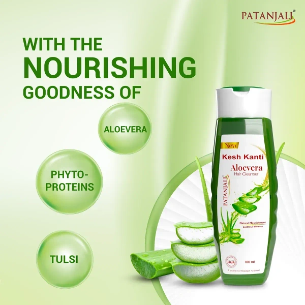 Patanjali Ayurved Limited Patanjali Kesh Kanti Aloevera Hair Cleanser - 180ml