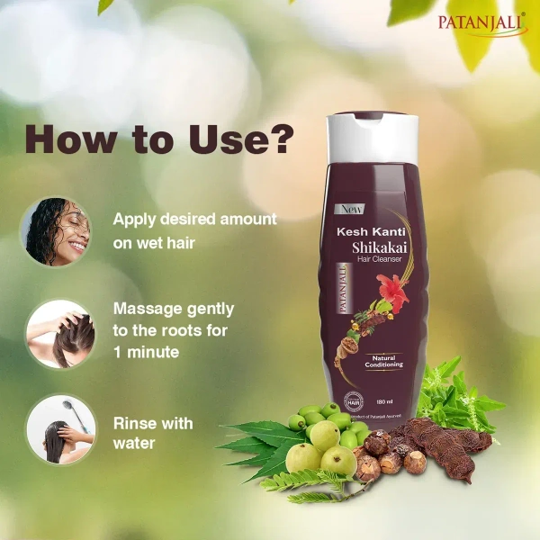 Patanjali Ayurved Limited Patanjali Kesh Kanti Shikakai Hair Cleanser 180ml - 180ml