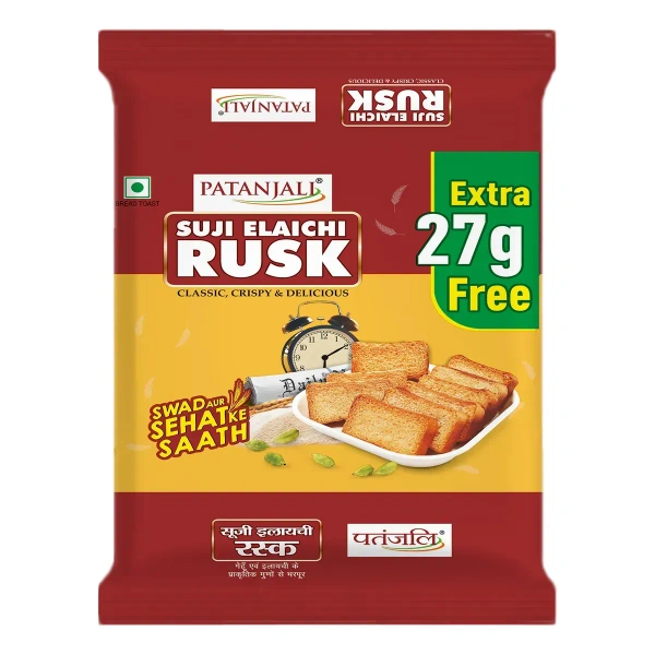 Patanjali Foods Limited Patanjali Suji Elaichi Rusk - 182gm