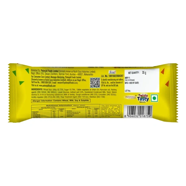 Patanjali Foods Limited Patanjali Twisty Tasty Biscuits - 35gm