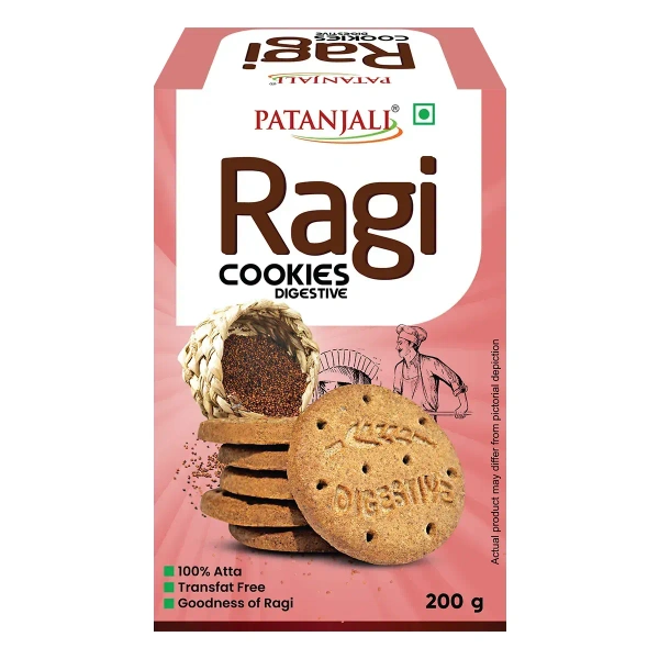 Patanjali Foods Limited Patanjali Ragi Cookies Digestive - 200gm