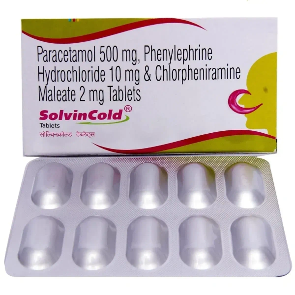 Ipca Laboratories Solvin Cold - Strip of 10 Tablets - 10 Tablets