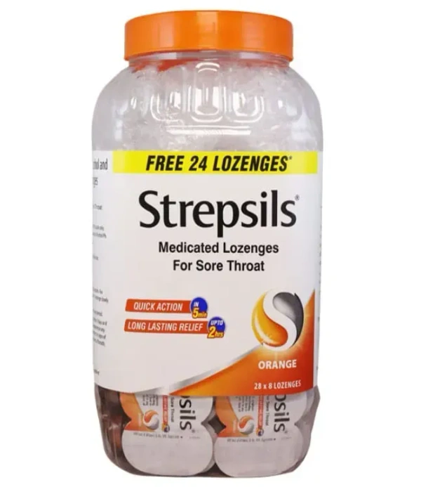 Reckitt Benckiser Strepsils Orange jar - 16 Strips