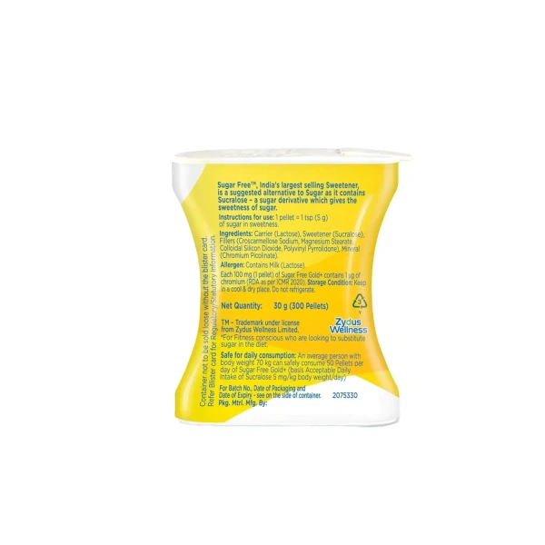 zydus wellness Sugar Free Gold,300 Pellets - 300 Pellets