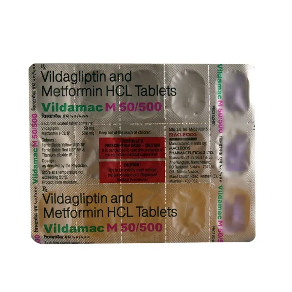 Macleods Pharmaceuticals Ltd Vildamac M 50/500 Tablet - 15 Tablets