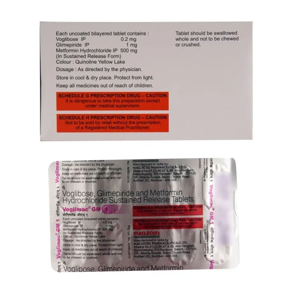 Macleods Pharmaceuticals Ltd Voglimac GM 1 Tablet - 10 Tablets
