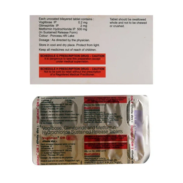 Macleods Pharmaceuticals Ltd Voglimac GM 2 Tablet - 10 Tablets