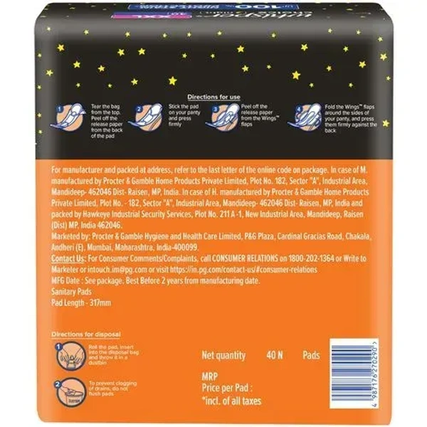 Procter and Gamble Whisper Choice Nights XXL For Women Sanitary Pad  (Pack of 6) - 6 Pads