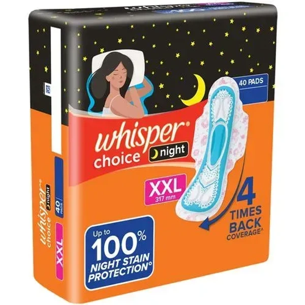 Procter and Gamble Whisper Choice Nights XXL For Women Sanitary Pad  (Pack of 6) - 6 Pads