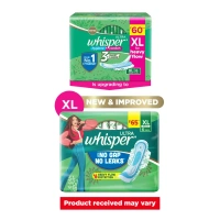 Procter and Gamble Whisper Ultra Up To No Gap No Leaks Sanitary Pads, XL+ (Pack of 6) - 6 Pads