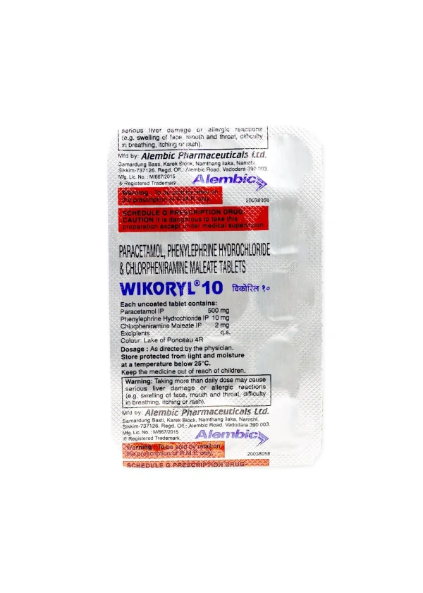 Alembic Pharmaceuticals Ltd Wikoryl 10 Tablet - 15 Tablets