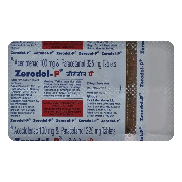 ipca laboratories Zerodol-P - Strip of 10 Tablets - 10 Tablets