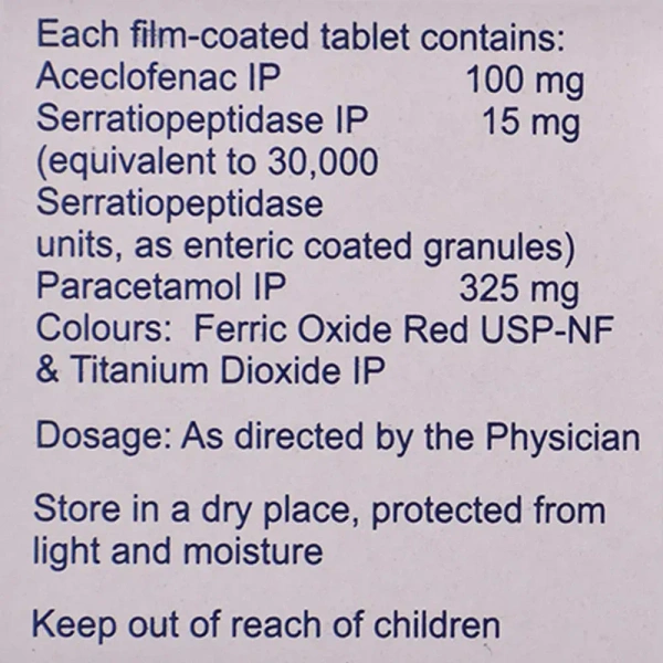 ipca laboratories Zerodol SP - Strip of 10 Tablets - 10Tablets