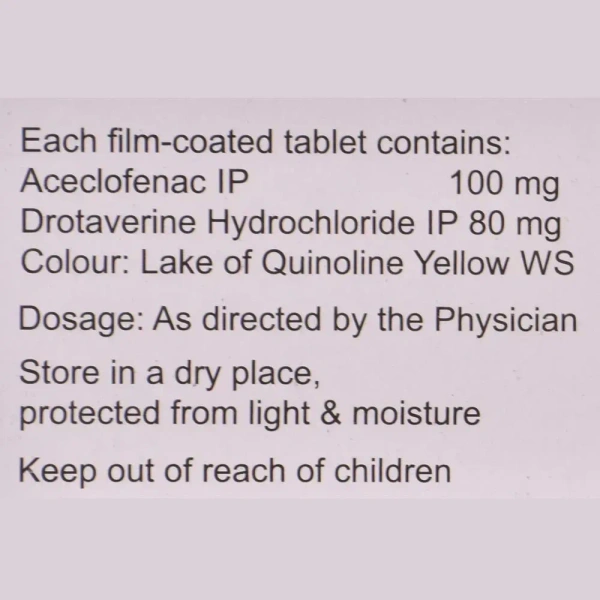 ipca laboratories Zerodol Spas - Strip of 10 Tablets - 10 Tablets