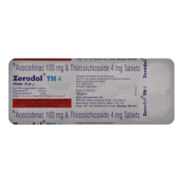ipca laboratories Zerodol TH 4 - Strip of 10 Tablets - 10 Tablets