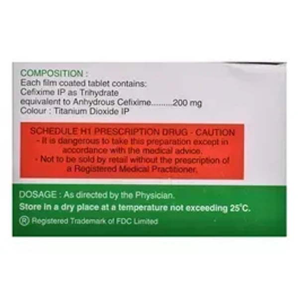 Fdc Zifi 200 Tablet - 10 Tablets
