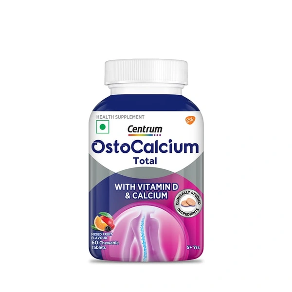 Gsk Centrum OstoCalcium Total Chewable - 60 Tablets