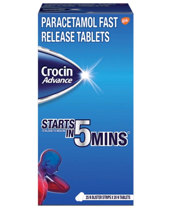 Gsk Crocin 500 Tab - 15 Tablets