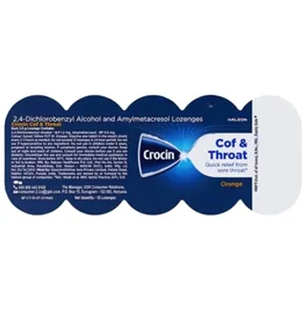 Gsk Crocin Cof & Throat Lozenges Jar - 22Strips
