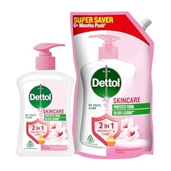 Reckitt Benckiser Dettol Hand Wash Pump+Refil - 200ml+175ml