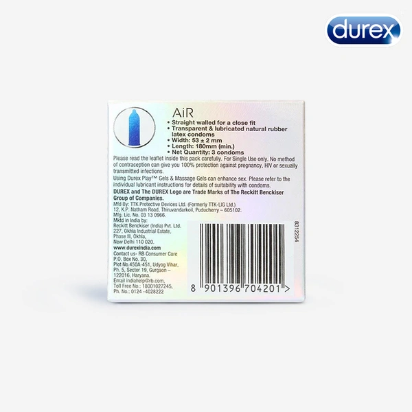 Reckitt Benckiser Durex Air Condom - 3N