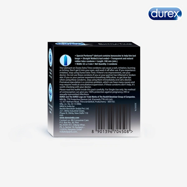 Reckitt Benckiser Durex Extra Time Condom - 3N