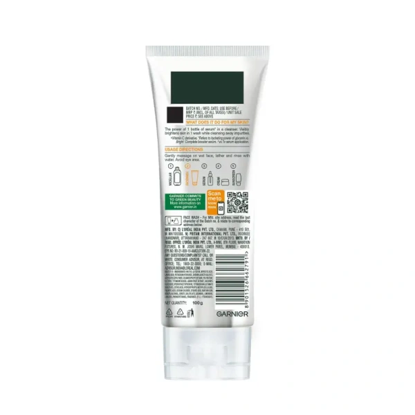 Garnier Bright Complete Vitamin C Serum Cleanser - 50gm
