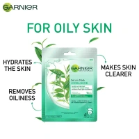 Garnier Hydra Bomb Green Tea Serum Sheet Mask - 28gm
